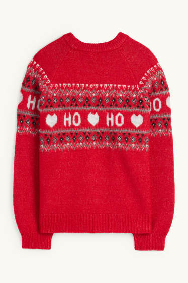 Women - Christmas jumper - Ho Ho Ho - red