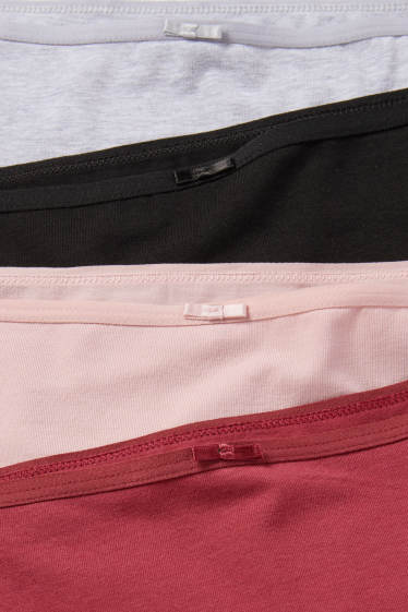 Donna - Confezione da 4 - coulotte - rosso scuro