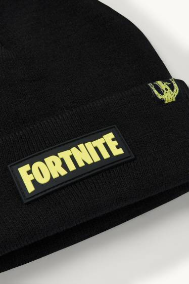 Copii - Băieți - Fortnite - căciulă - negru