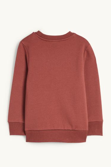 Kinder Buben - Bär - Sweatshirt - bordeaux