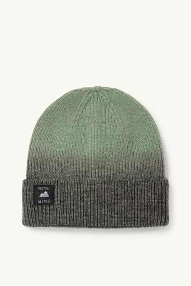 Kinder Buben - Mütze - gerippt - gemustert - dunkelgrün