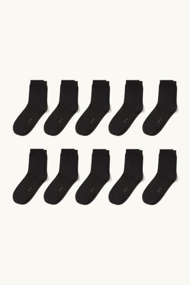 Femmes - Lot de 10 paires - chaussettes - noir
