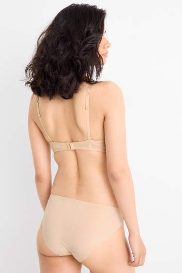 Women - Underwire bra - FULL COVERAGE - padded - light beige