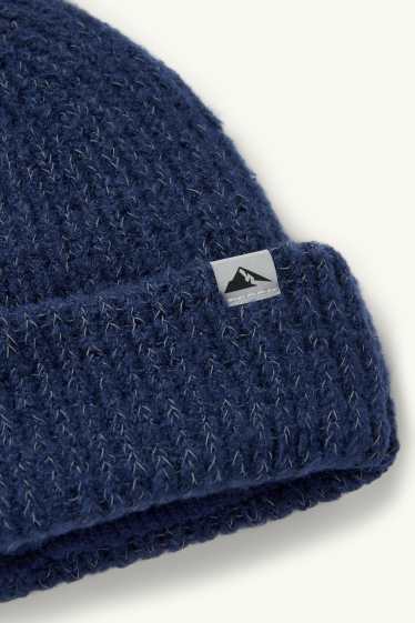 Kinderen: jongens - Skimuts - geribd - donkerblauw