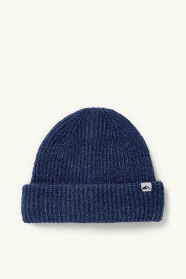 Kinderen: jongens - Skimuts - geribd - donkerblauw