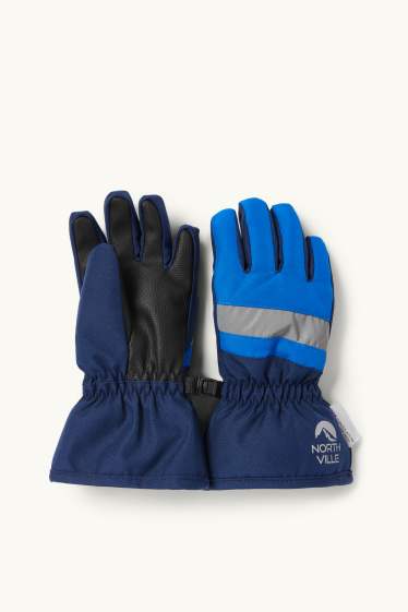 Enfants garçons - Gants de ski - imperméables - bleu