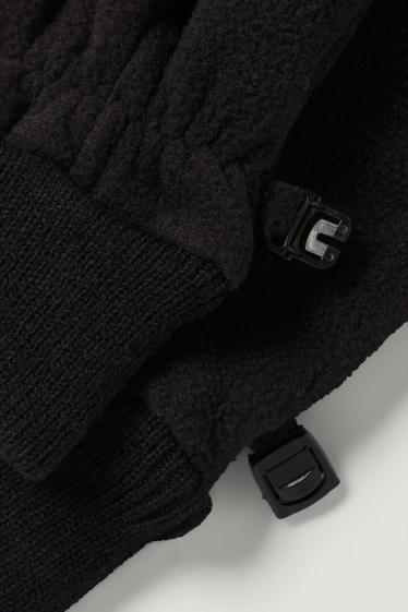Enfants garçons - Gants en polaire - noir