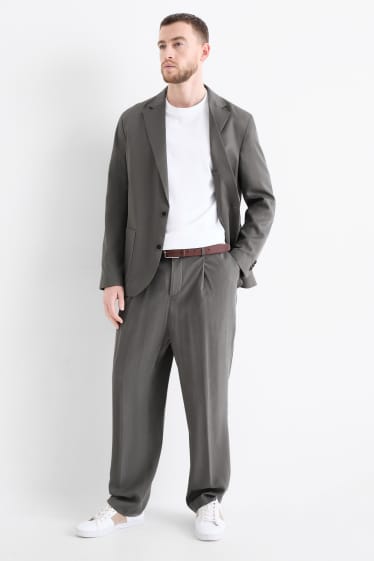 Hommes - Pantalon de costume - regular fit - gris