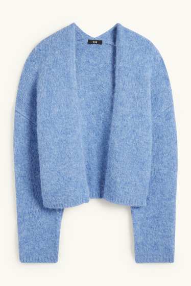 Dames - Gebreid vest - lichtblauw