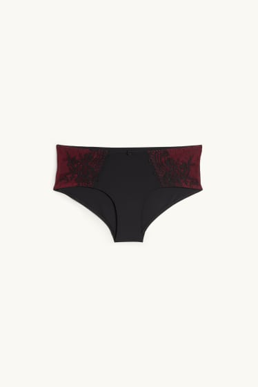 Donna - Slip - bordeaux / nero