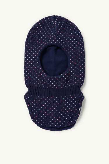 Bambine - Passamontagna da sci - fantasia - blu scuro