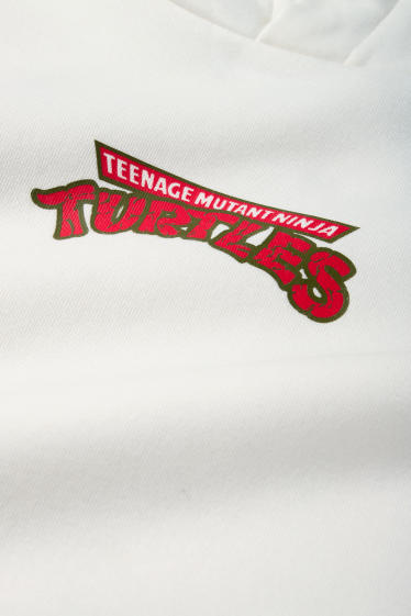 Uomo - Felpa con cappuccio oversize - Tartarughe Ninja - bianco crema