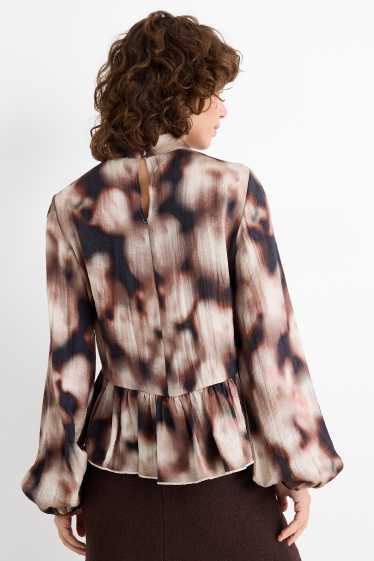 Donna - Blusa - fantasia - marrone / beige