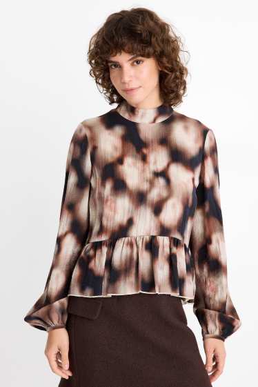 Donna - Blusa - fantasia - marrone / beige