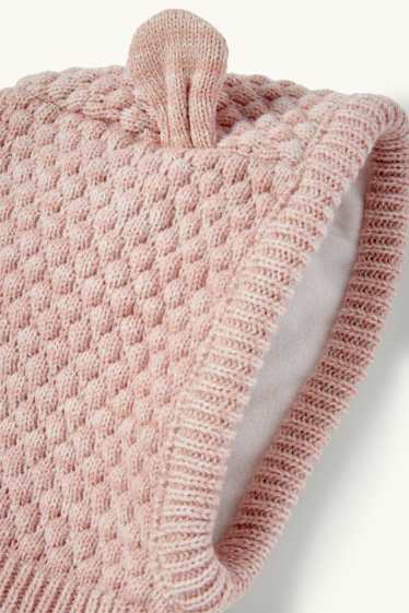 Baby Girls - Baby balaclava - textured - rose
