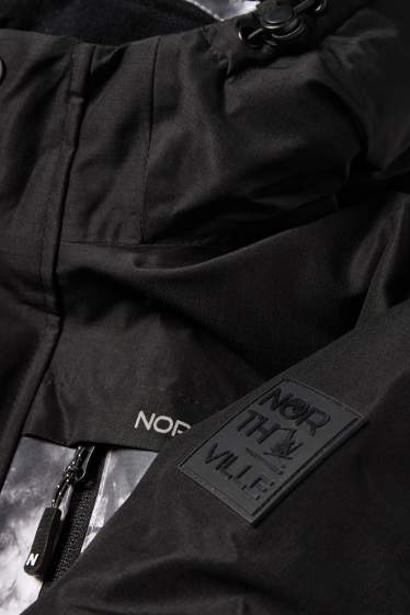 Nen - Jaqueta d’esquí amb caputxa - impermeable - negre