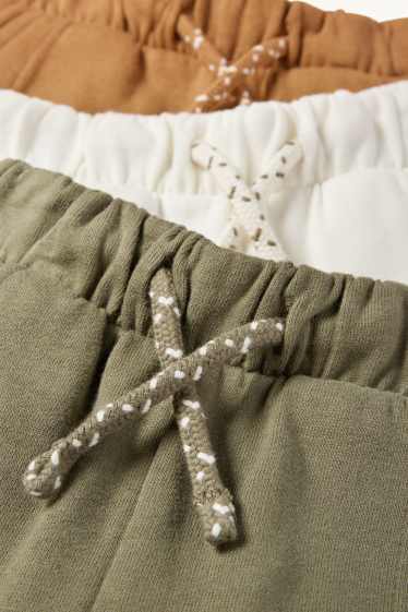 Neonati - Confezione da 3 - pantaloni sportivi neonati - bianco / verde