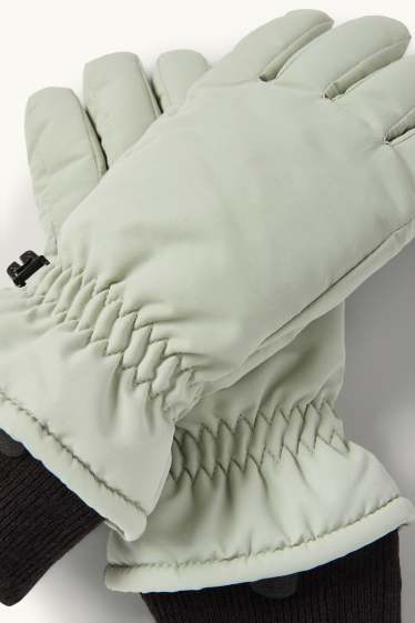 Enfants garçons - Gants - doublé - vert clair