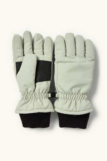 Enfants garçons - Gants - doublé - vert clair