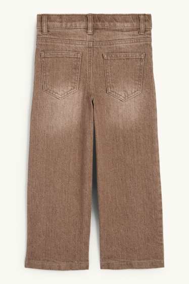 Kinder Buben - Loose Fit Jeans - Thermojeans - grau-braun