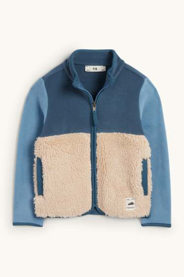 Nen - Jaqueta de teixit polar - blau fosc