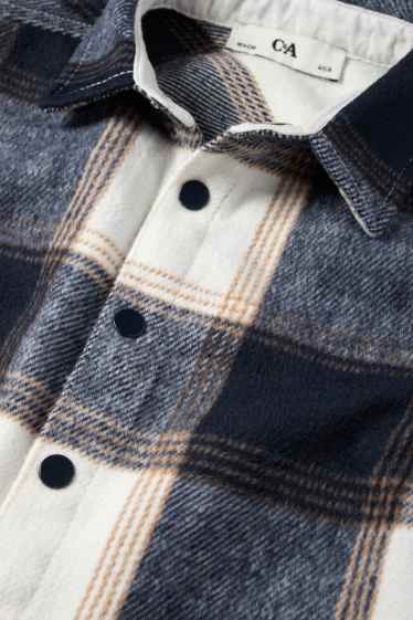 Nen - Sobrecamisa de franel·la - de quadres - blau fosc