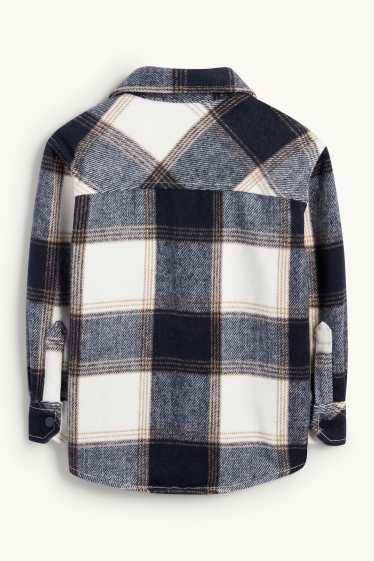 Nen - Sobrecamisa de franel·la - de quadres - blau fosc