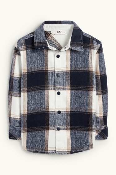 Nen - Sobrecamisa de franel·la - de quadres - blau fosc