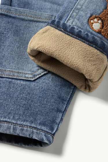 Baby: jongens - Beertje - baby-cargojeans - thermojeans - jeansblauw