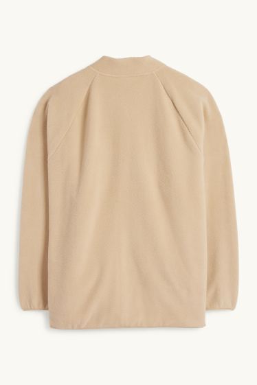 Heren - Fleecejack - licht beige