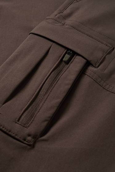 Pánské - Funkční cargo kalhoty - khaki