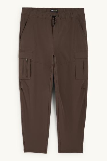 Pánské - Funkční cargo kalhoty - khaki