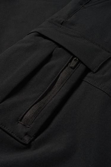 Herren - Funktions-Cargohose - schwarz