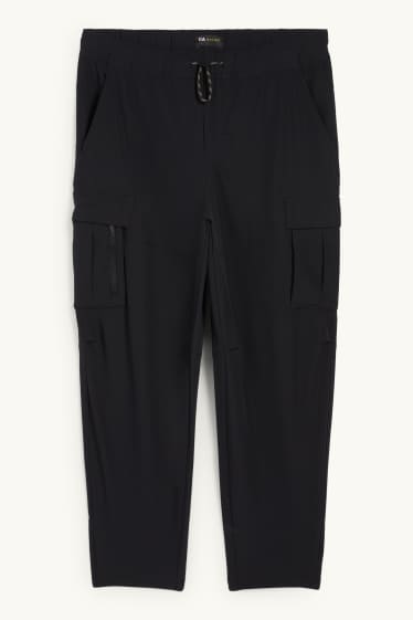 Herren - Funktions-Cargohose - schwarz