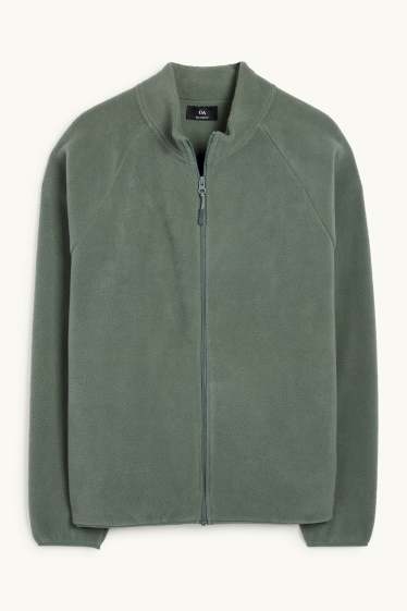 Hommes - Veste en polaire - vert foncé