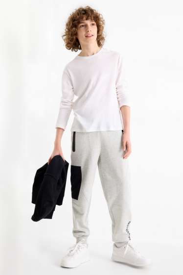 Children Boys - Joggers - light gray-melange