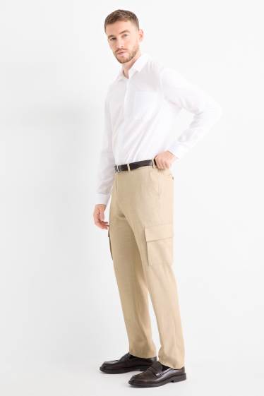 Heren - Broek uit het combi-systeem - regular fit - Flex - beige