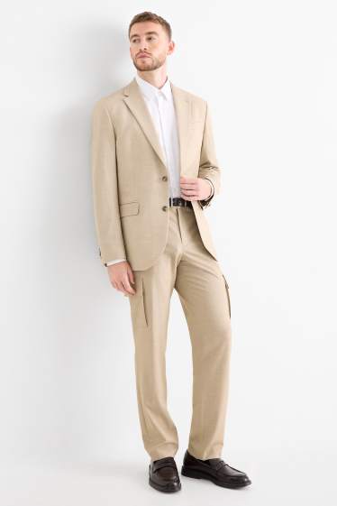 Heren - Broek uit het combi-systeem - regular fit - Flex - beige