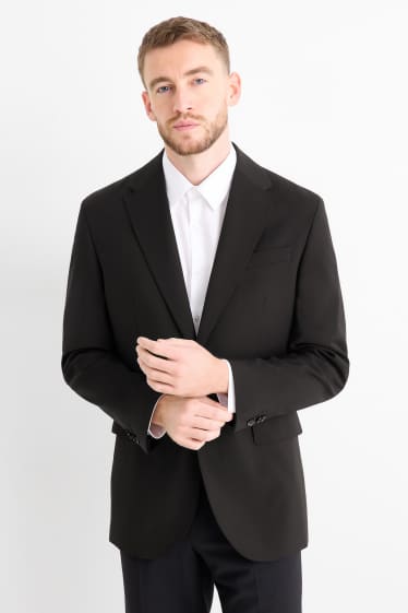 Uomo - Giacca coordinabile - regular fit - Flex - misto lana - LYCRA® - nero