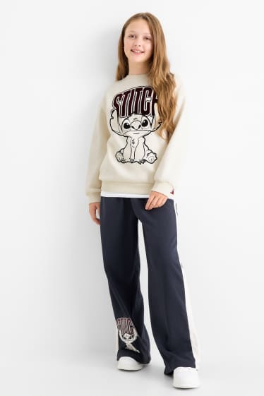 Enfants filles - Lilo & Stitch - ensemble - sweat à capuche et pantalon de jogging - 2 pièces - blanc