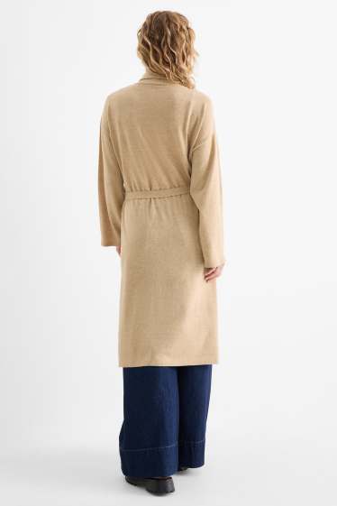 Women - Long cardigan - beige