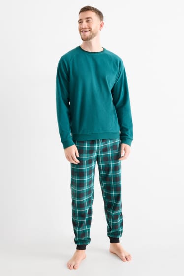 Hommes - Pyjama d’hiver - vert foncé