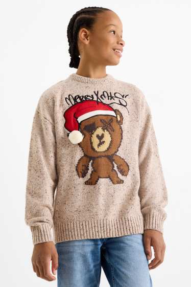 Nen - Os de peluix - jersei nadalenc - beix jaspiat
