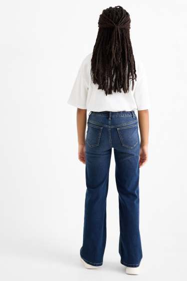 Copii - Fete - Wide leg jeans - denim-albastru închis