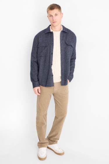 Heren - Corduroy broek - regular fit - taupe