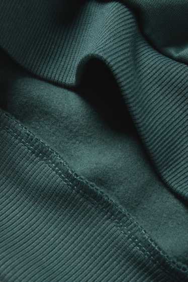 Děti - chlapci - Dinosaurus - mikina s kapucí - tmavozelená