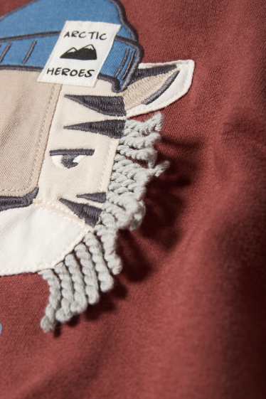 Niños - Pack de 2 - tigre y dinosaurios - sudadera con capucha y sudadera sin capucha - marrón