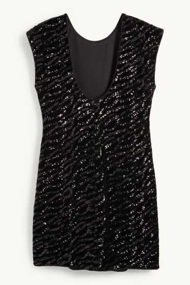 Femmes - Robe Bodycon en sequins - noir