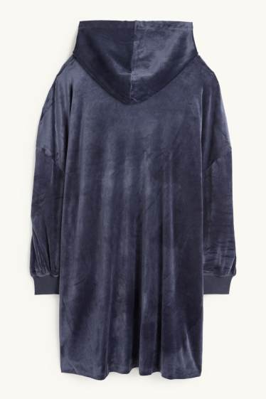 Donna - Copertina con cappuccio - blu scuro