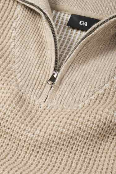 Herren - Pullover - strukturiert - beige
